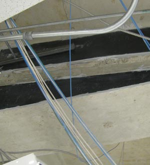 Shear plates on side of beam